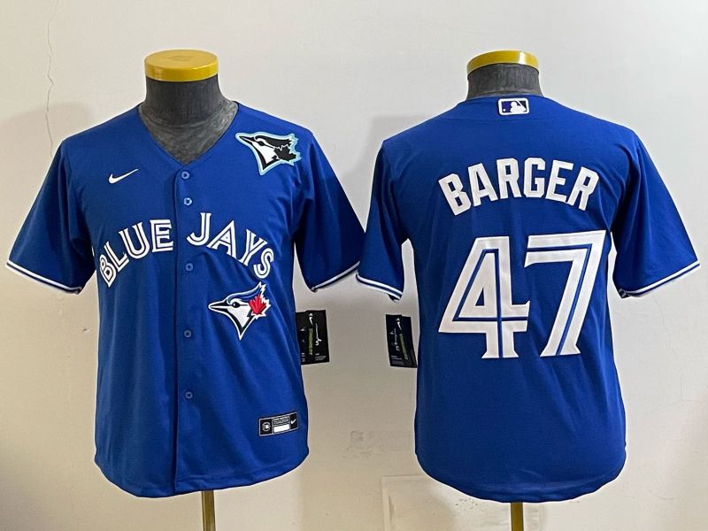 Youth 2025 Toronto Blue Jays #47 Barger blue Game Nike MLB Jersey style 004->youth mlb jersey->Youth Jersey